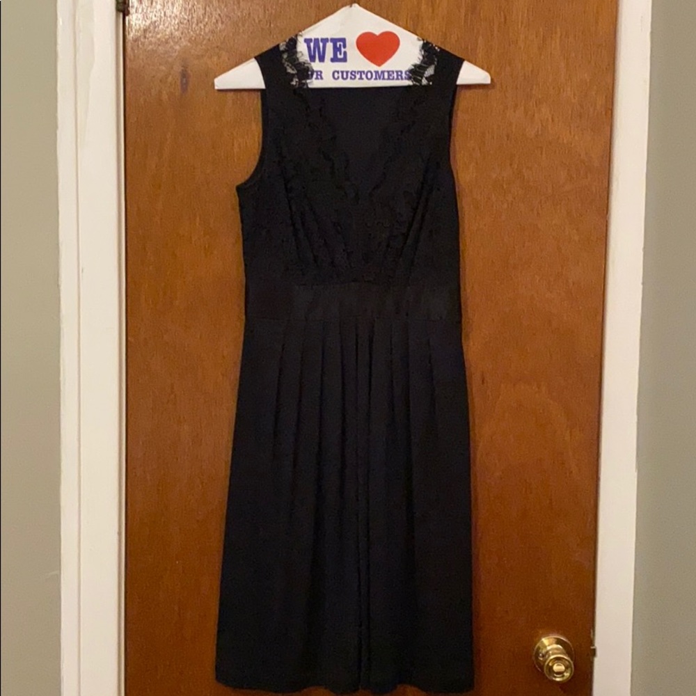 Black lace detail dress